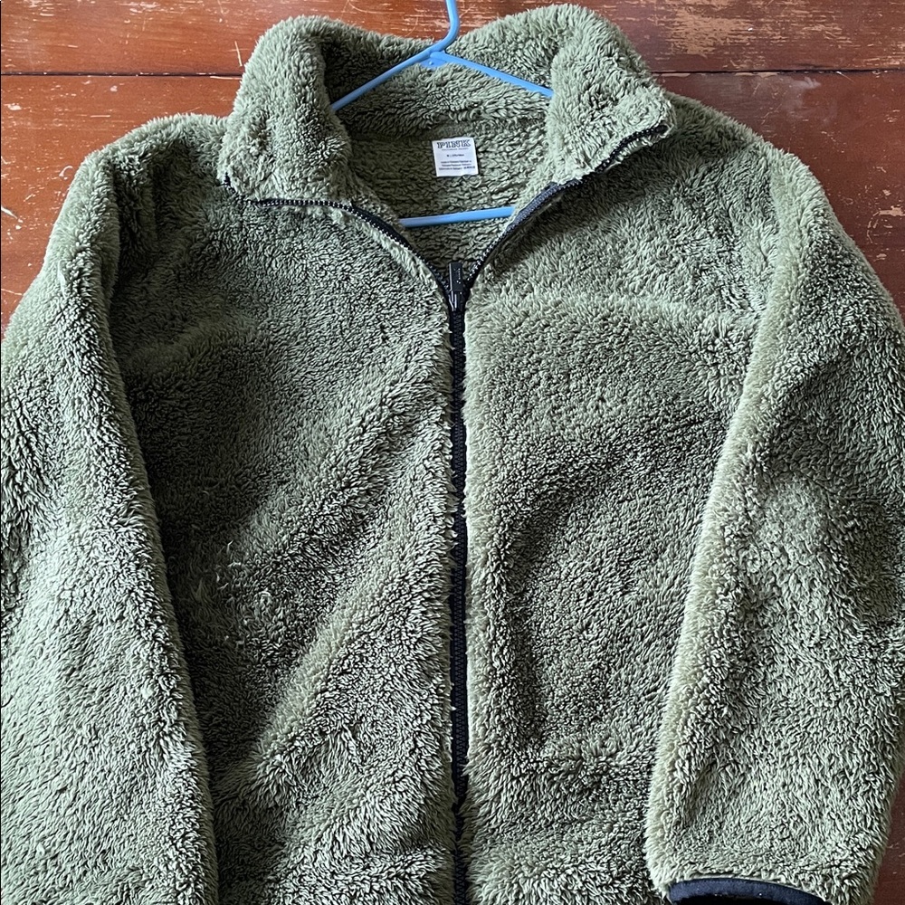 PINK Victoria's Secret Olive Kids Fleece Jacket